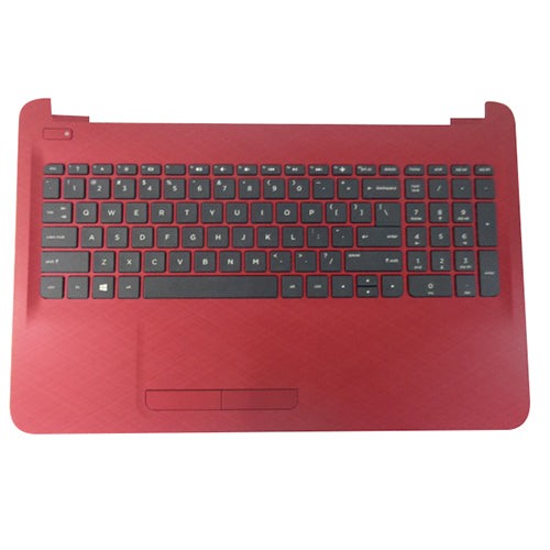 Genuine HP 15-AC 15-AF Red Palmrest w/ Keyboard & Touchpad 813979-001