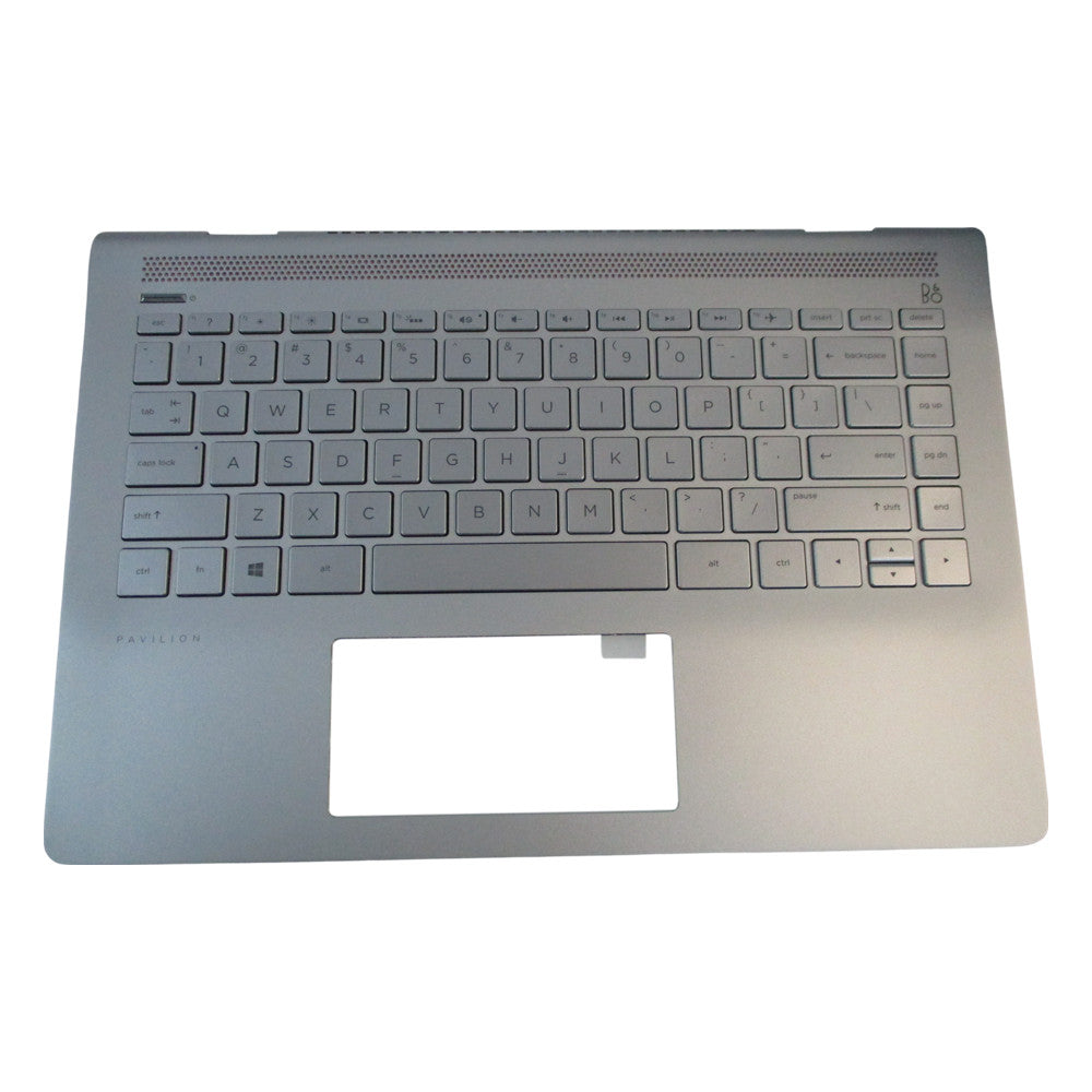 HP Pavilion 14-BF Silver Palmrest w/ Backlit Keyboard 933313-001