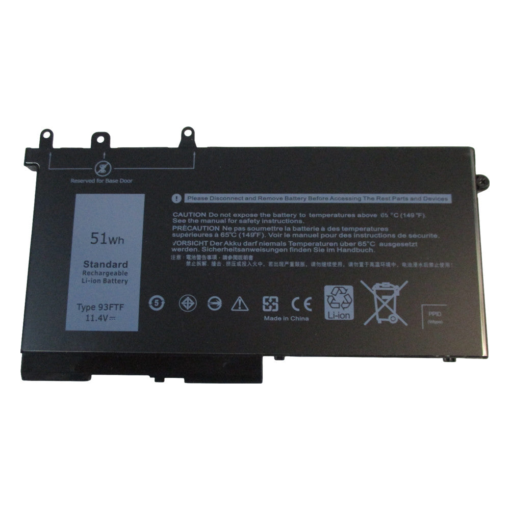 Battery for Dell Latitude 5280 5290 5480 5490 5491 5495 11.4V 51Wh