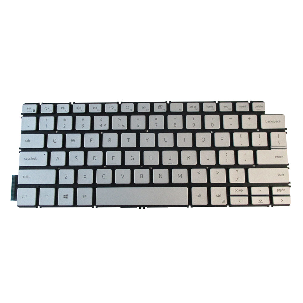 Silver Backlit Keyboard for Dell Inspiron 5390 5490 Laptops