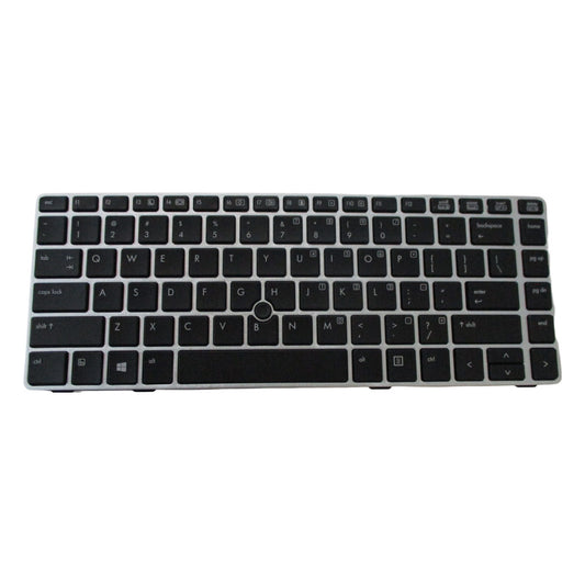 Keyboard w/ Pointer for HP Elitebook 8460P 8470P Laptops Silver Frame