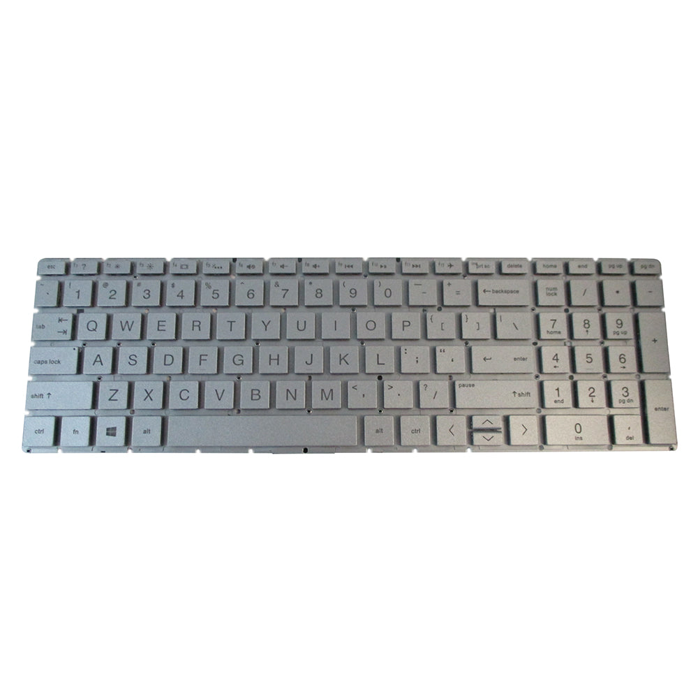 Silver Backlit Keyboard for HP 15-DA 15T-DA 15-DB 15T-DB Laptops