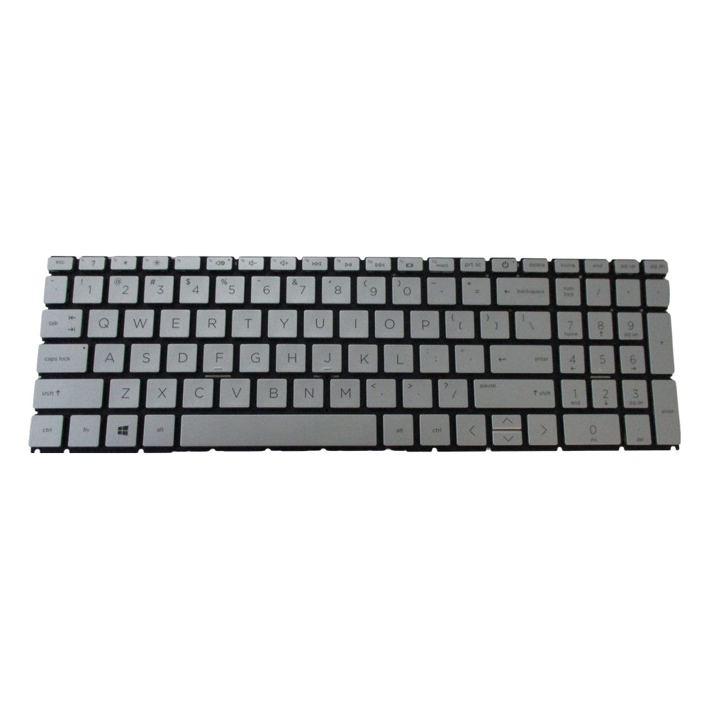 Backlit Silver Keyboard For HP Pavilion 15-EH 15-EG Laptops