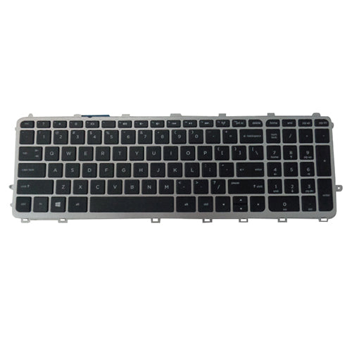 Keyboard w/ Silver Frame for HP Envy TouchSmart 15-J 17-J Laptops