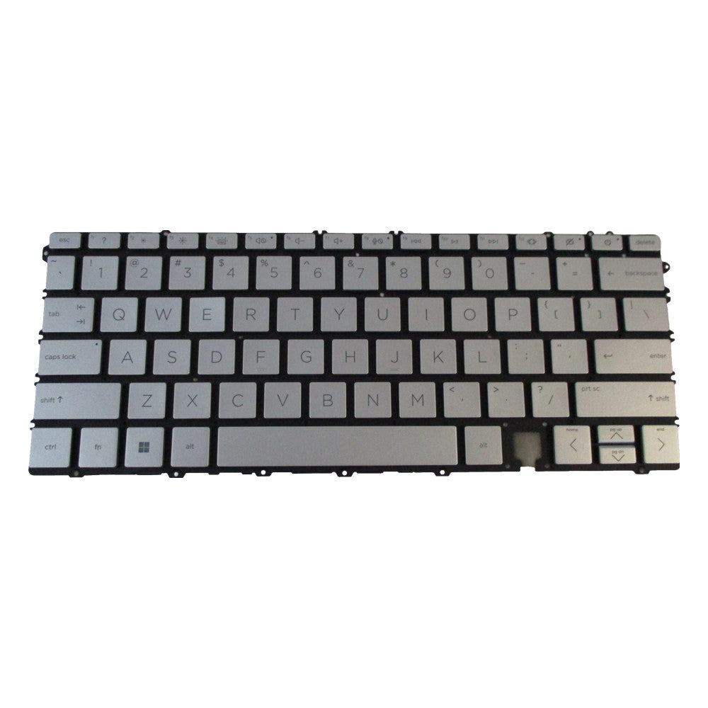 Silver Backlit Keyboard for HP Spectre X360 2-in-1 14-EF Laptops
