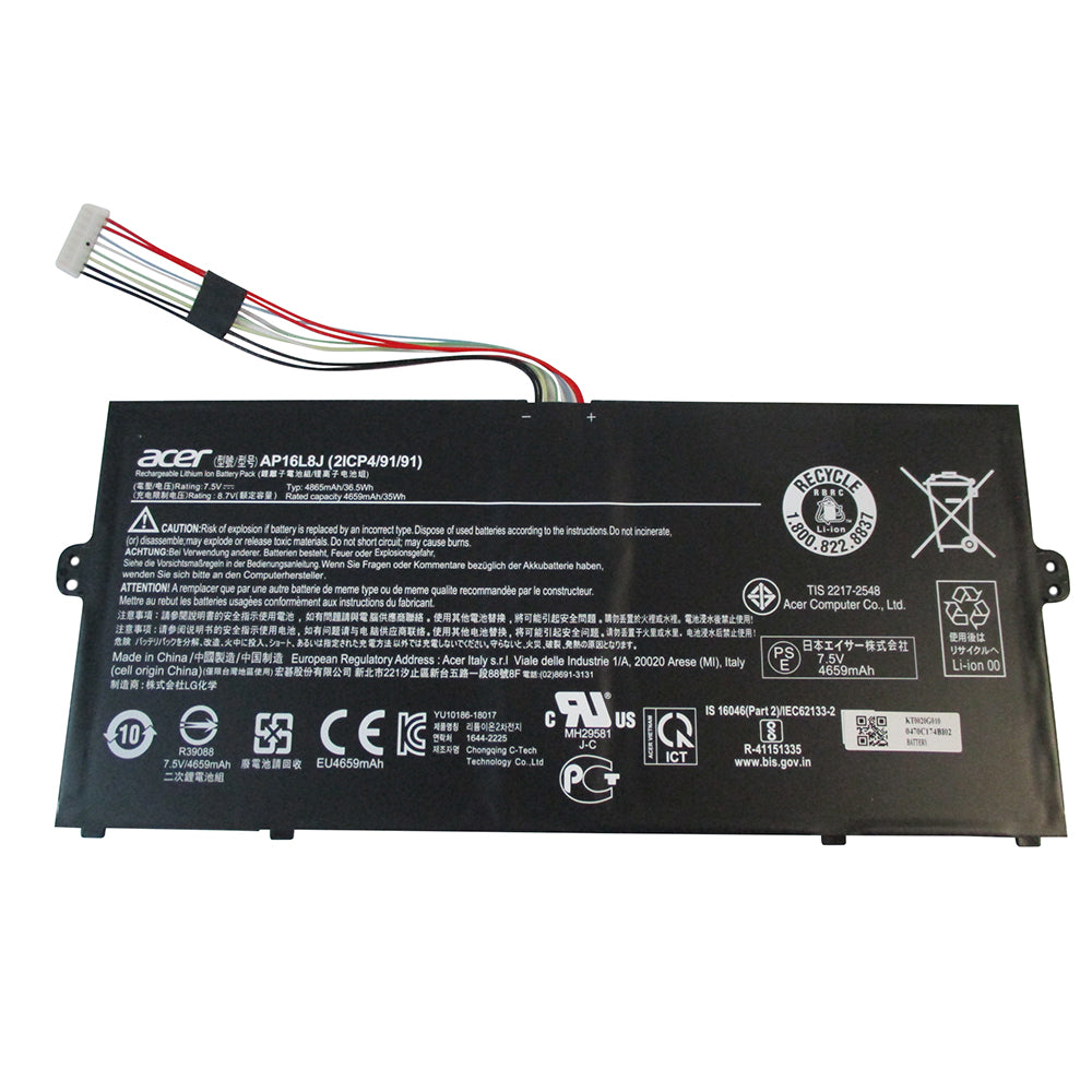 Acer Chromebook KT.0020G.010 KT.00205.008 AP16L8J Laptop Battery