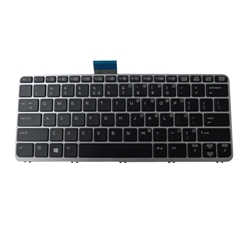 Backlit Keyboard w/ Silver Frame for HP Elitebook Folio 1020 G1 Laptops