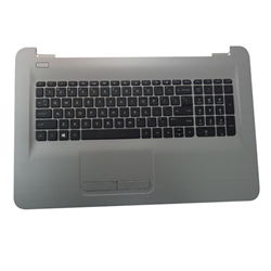 Genuine HP 17-X 17-Y Palmrest Keyboard & Touchpad - Turbo Silver - 856772-001