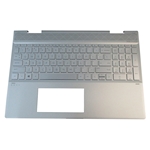 HP ENVY 15-CN 15T-CN Silver Palmrest w/ Backlit Keyboard L20746-001