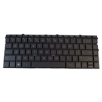 Black Non-Backlit Keyboard for HP Spectre 13-AW Laptops
