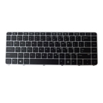 Backlit Keyboard w/ Silver Frame for HP Elitebook 1040 G3 Laptops