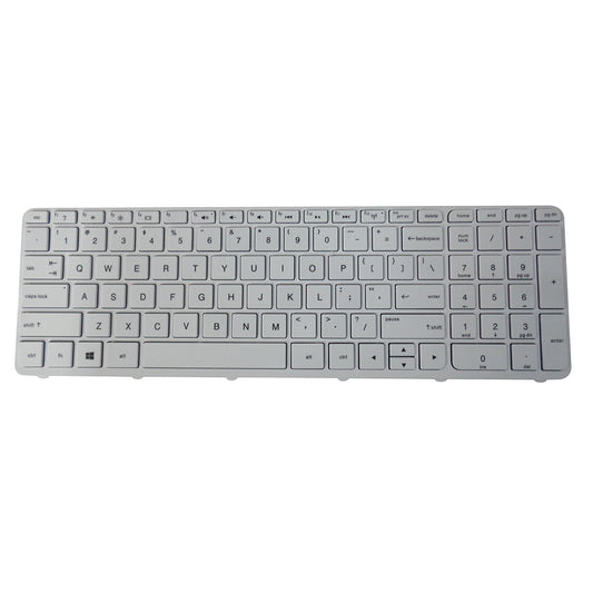White Keyboard w/ Frame for HP Pavilion 15-E 15-N Laptops