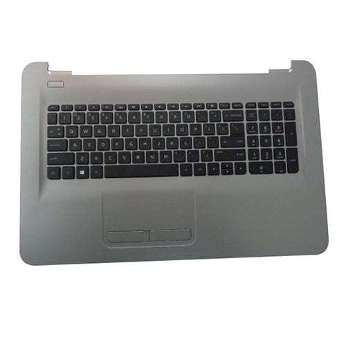 Genuine HP 17-X 17-Y Silver Palmrest Keyboard & Touchpad 856772-001