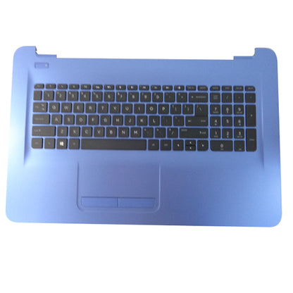 Genuine HP 17-X 17-Y Blue Palmrest w/ Keyboard & Touchpad 908057-001