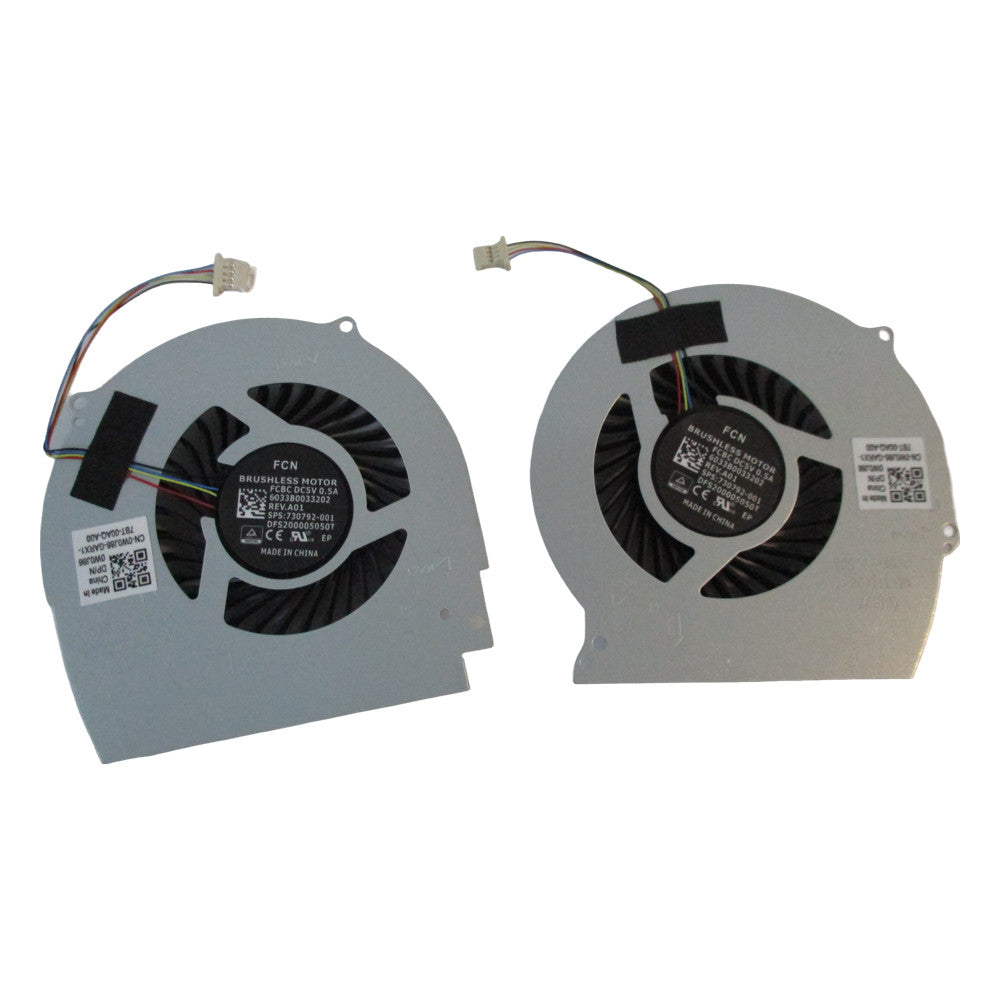 CPU & GPU Cooling Fan Set for Dell Inspiron 7566 7567 Laptops