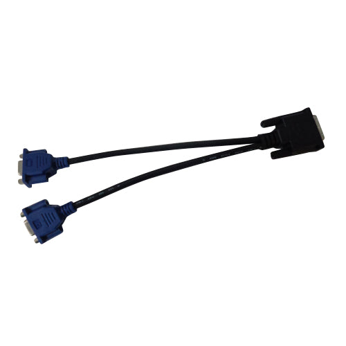 DVI-I (Dual Link) Male to Dual VGA Female 15-Pin Video Cable Adapter