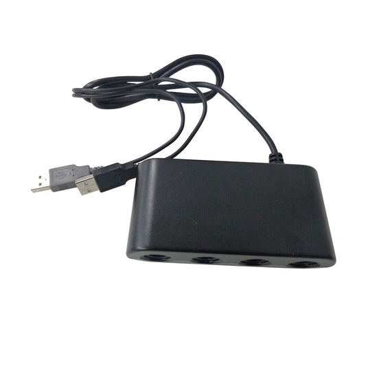 USB 4 Port Adapter for GameCube Controllers - Connects to Switch, Wii U & PC