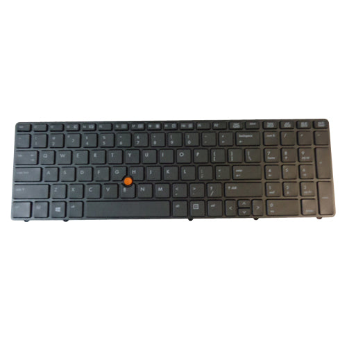 HP Elitebook 8560W 8570W Black Laptop Keyboard w/ Frame & Pointer