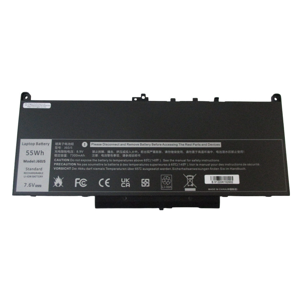 Battery for Dell Latitude E7270 E7470 Laptops 7.6V 55Wh J60J5 MC34Y