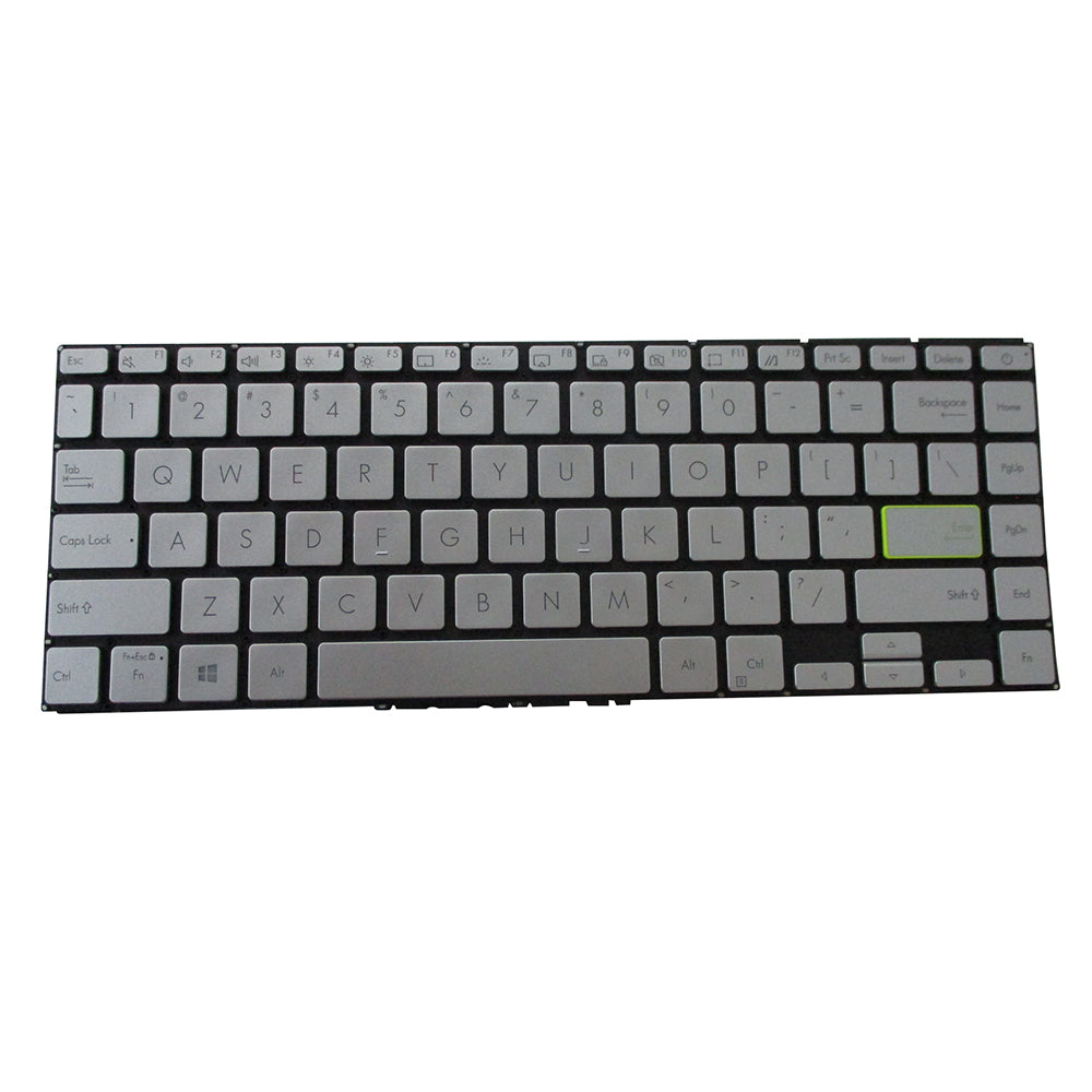 Silver Replacement Backlit Keyboard For Asus VivoBook S14 S433 Laptops