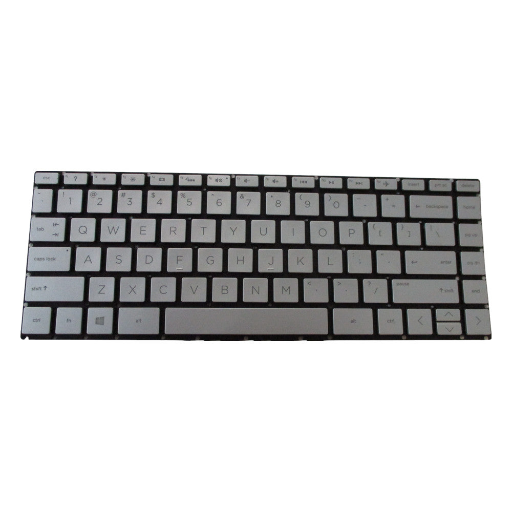 Silver Backlit Keyboard for HP Pavilion 14-AB 14T-AB Laptops