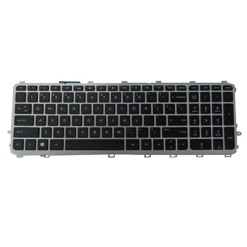 Backlit Keyboard w/ Silver Frame for HP Envy 15-J 17-J M7-J Laptops
