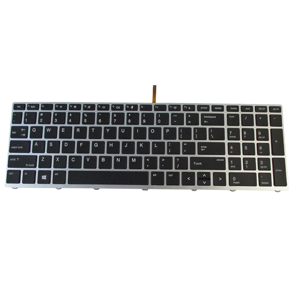 Backlit Keyboard w/ Silver Frame for HP ProBook 450 G5 455 G5 470 G5