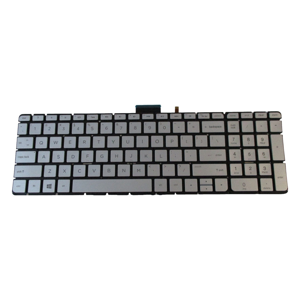 Silver Backlit Keyboard for HP Envy X360 15-AQ 15T-AQ M6-AQ Laptops