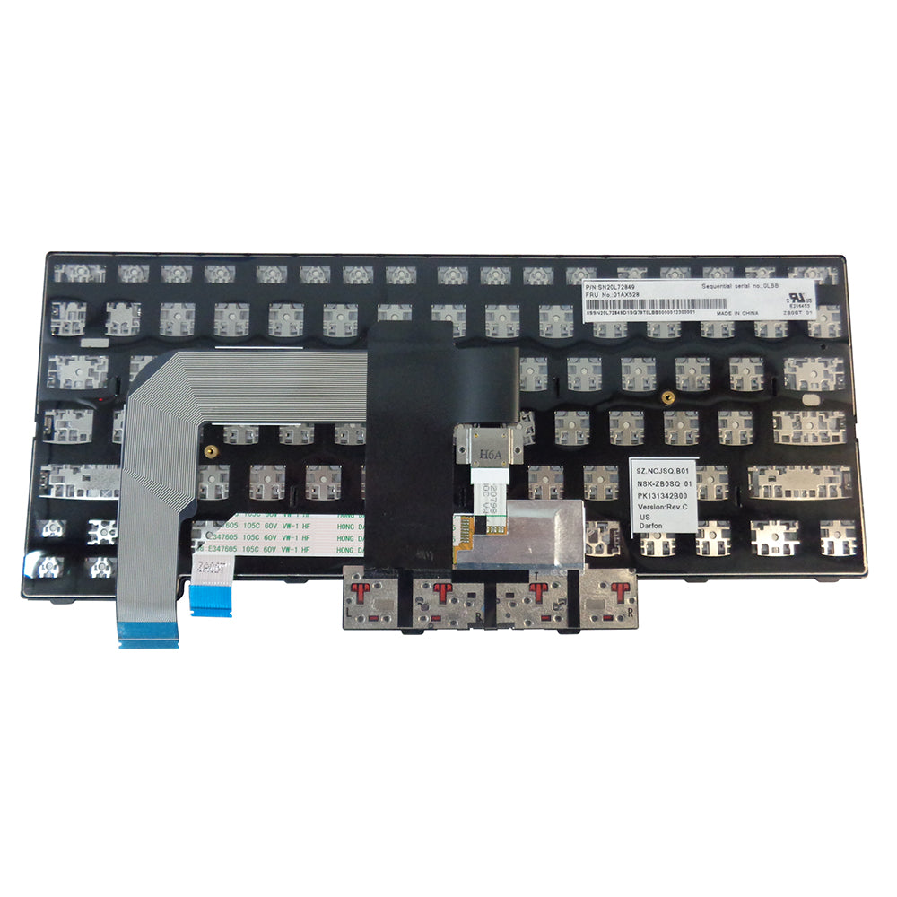 Lenovo ThinkPad A485 T470 T480 Non-Backlit Keyboard w/ Pointer 01HX379