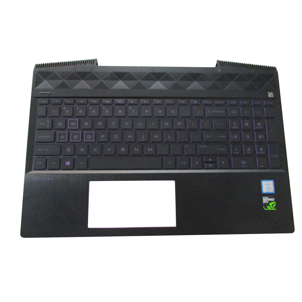 HP Pavilion 15-CX 15T-CX Palmrest & Violet Backlit Keyboard L20672-001