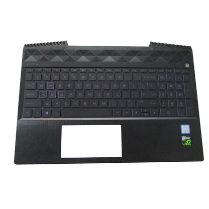 HP Pavilion 15-CX 15T-CX Palmrest & Violet Backlit Keyboard L20672-001