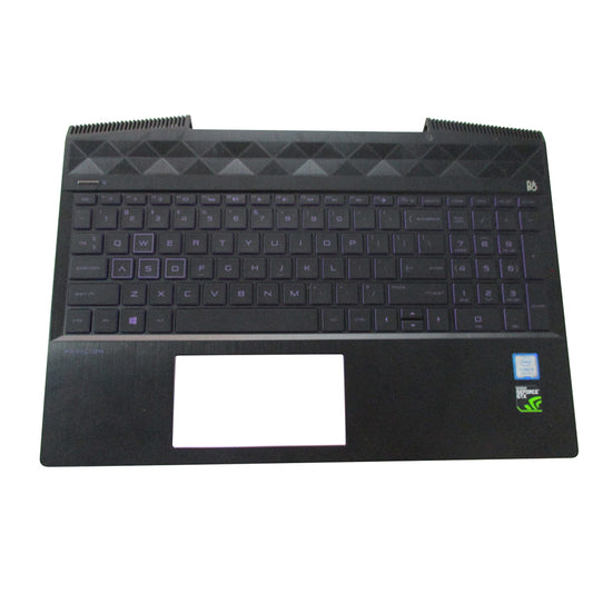 HP Pavilion 15-CX 15T-CX Palmrest & Violet Backlit Keyboard L20672-001