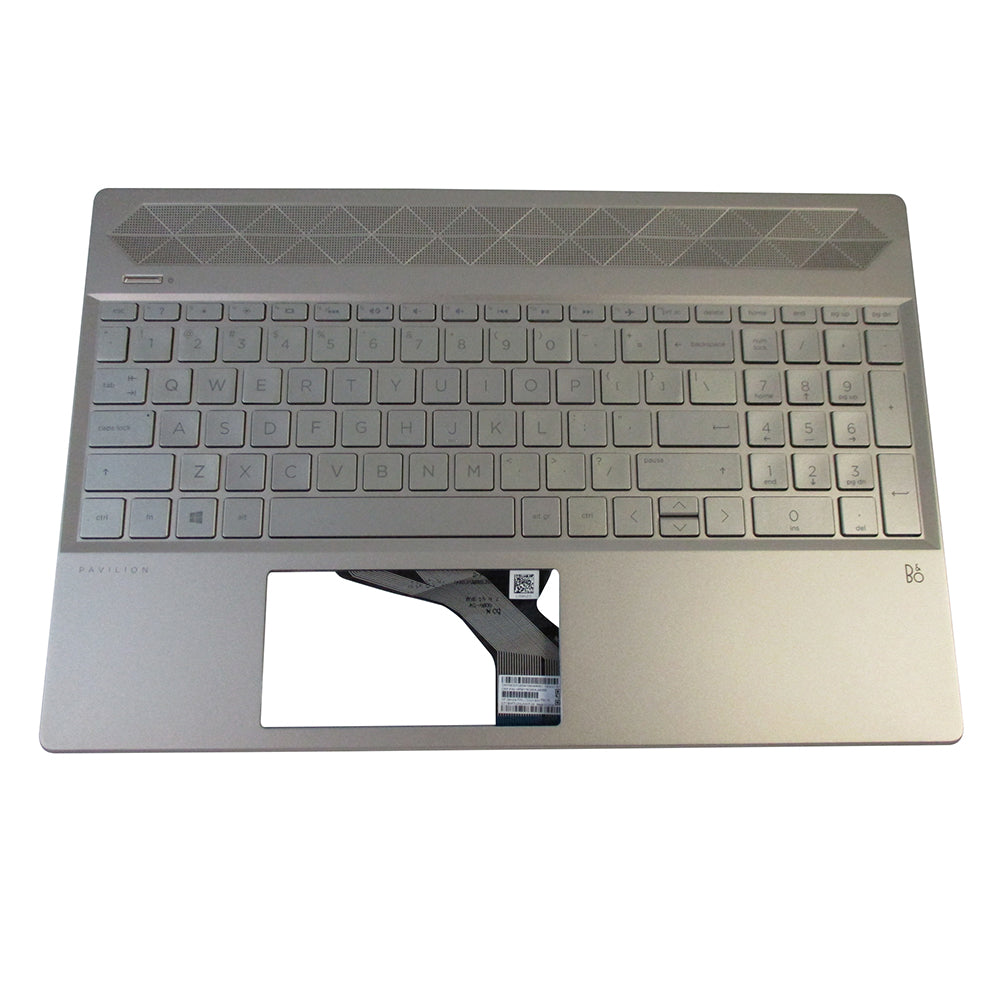 HP Pavilion 15-CS 15-CW Gold Palmrest w/ Backlit Keyboard L24755-001