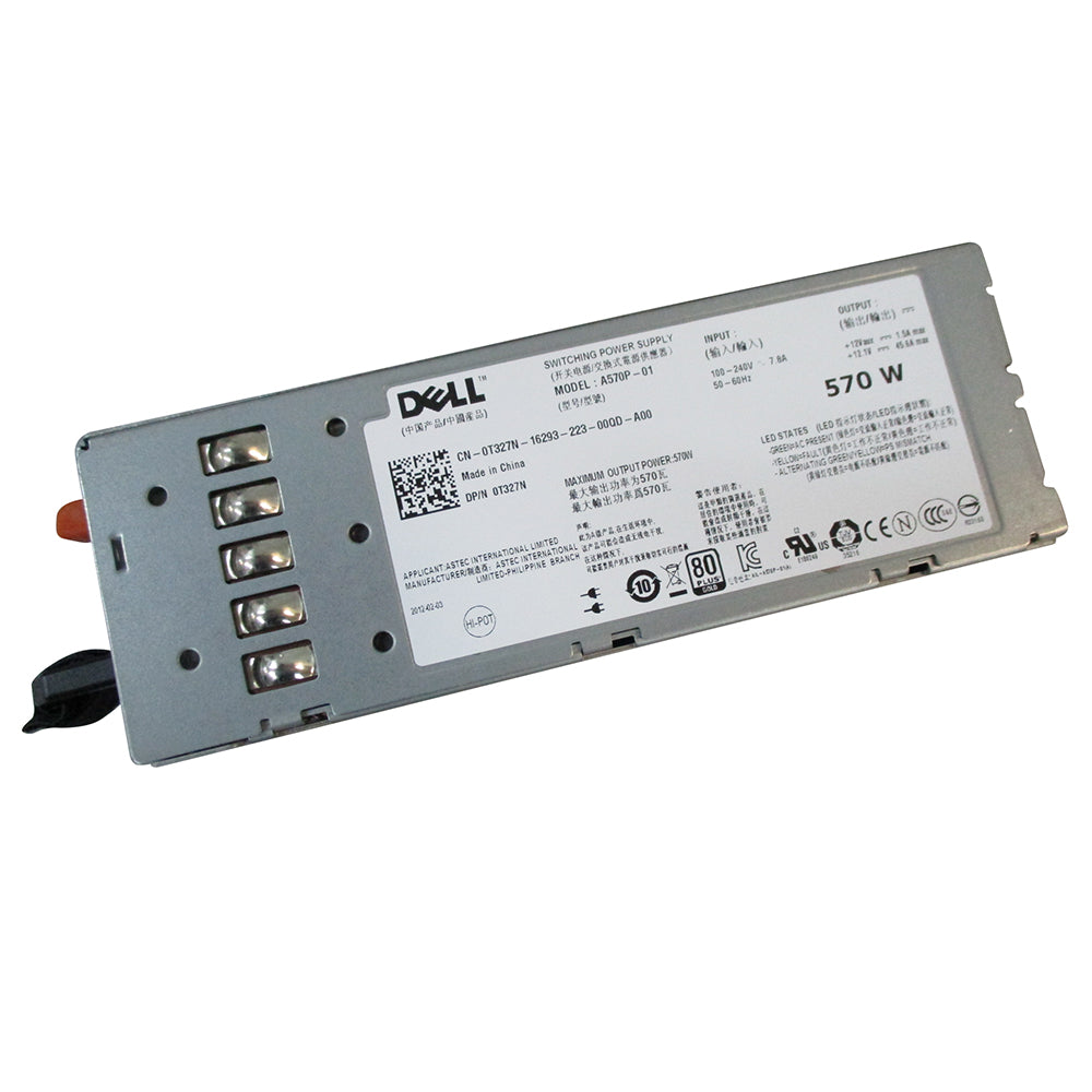 Dell PowerEdge R710 T610 Server Power Supply 570W T327N MYXYM G0KD5