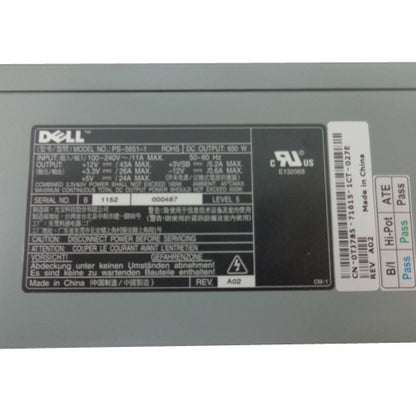 Dell PowerEdge 1800 1800R Server Power Supply 650W TJ785 PS-5651-1