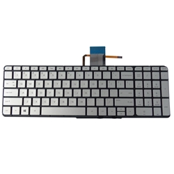 Silver Backlit Keyboard for HP ENVY 15-U 15T-U Laptops