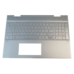 HP ENVY 15-CN 15T-CN Silver Palmrest w/ Backlit Keyboard L20746-001