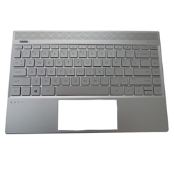 HP Envy 13-AH 13T-AH Silver Palmrest w/ Backlit Keyboard L19542-001