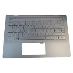 HP Pavilion 14-BF Silver Palmrest w/ Backlit Keyboard 933313-001
