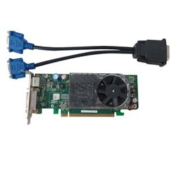 Dell Optiplex 745 755 SFF Video Card XX355 w/ Cable for DMS-59 To Dual VGA