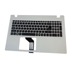 Acer Aspire E5-573 Laptop White Upper Case Palmrest & Keyboard