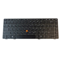 New Keyboard w/ Pointer for HP Elitebook 8460P Laptops - Black Frame