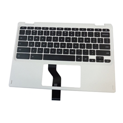 Acer Chromebook CB5-132T Laptop White Upper Case Palmrest & Keyboard
