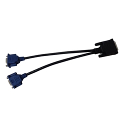 DVI-I (Dual Link) Male to Dual VGA Female 15-Pin Computer Video Cable Adapter