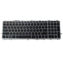 Keyboard w/ Silver Frame for HP Envy TouchSmart 15-J 17-J Laptops