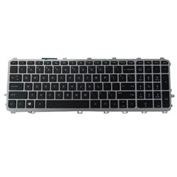 Backlit Keyboard w/ Silver Frame for HP Envy 15-J 17-J M7-J Laptops
