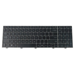 Keyboard w/ Silver Frame for HP ProBook 4540S 4545S 4740S 4745S Laptops