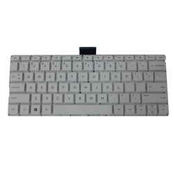White Keyboard for HP Pavilion 11-K Laptops - No Frame