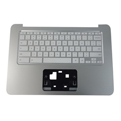 Genuine HP Chromebook 14-AK Silver Palmrest w/ US Keyboard 830878-001