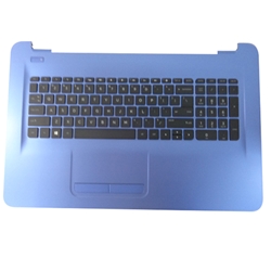Genuine HP 17-X 17-Y Noble Blue Palmrest w/ US Keyboard & Touchpad 908057-001